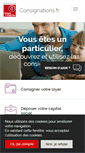 Mobile Screenshot of consignations.caissedesdepots.fr